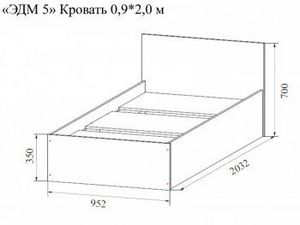 Спальный гарнитур Эдем-5 с угловым шкафом в Урае - uray.ok-mebel.com | фото 5