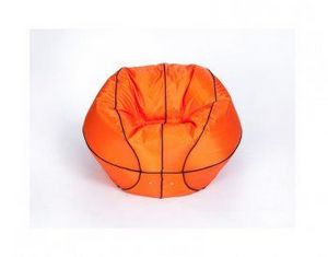 Кресло-мешок Баскетбольный мяч большой оранжево-черное в Урае - uray.ok-mebel.com | фото 1