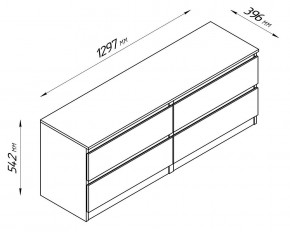 2.03.03.100.4 КАСТОР тумба 4 ящика RU серая в Урае - uray.ok-mebel.com | фото 4