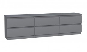 2.03.03.110.4 КАСТОР тумба 6 ящиков RU серая в Урае - uray.ok-mebel.com | фото