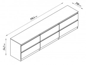 2.03.03.110.4 КАСТОР тумба 6 ящиков RU серая в Урае - uray.ok-mebel.com | фото 4