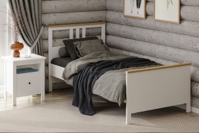 2.08.04.050.14 САГА кровать одинарная 90х200 белая/ясень в Урае - uray.ok-mebel.com | фото 4