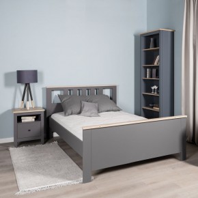 2.08.04.060.15 САГА кровать двойная 140х200 серая/ясень в Урае - uray.ok-mebel.com | фото 3