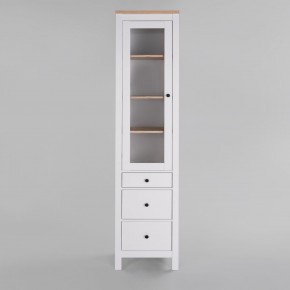 2.08.07.120.14 САГА шкаф с витриной 50 белый/ясень RU в Урае - uray.ok-mebel.com | фото 2