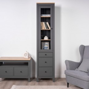 2.08.07.120.15 САГА шкаф с витриной 50 серый/ясень RU в Урае - uray.ok-mebel.com | фото 3