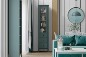 2.08.07.120.6 САГА шкаф с витриной 50 темно-бирюзовый RU в Урае - uray.ok-mebel.com | фото 4