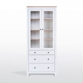 2.08.07.130.14 САГА шкаф с витриной 90 белый/ясень RU в Урае - uray.ok-mebel.com | фото 2