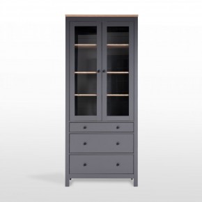 2.08.07.130.15 САГА шкаф с витриной 90 серый/ясень RU в Урае - uray.ok-mebel.com | фото 2