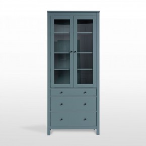 2.08.07.130.6 САГА шкаф с витриной 90 темно-бирюзовый RU в Урае - uray.ok-mebel.com | фото 2