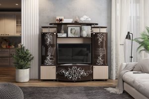 Мини-стенка Зефир люкс арт. T-019.1 в Урае - uray.ok-mebel.com | фото 2