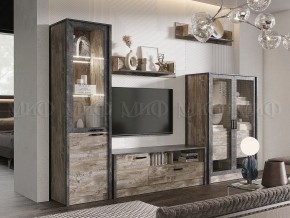 Амели Шкаф-стекло (Дуб Юкон-Бетон темный) в Урае - uray.ok-mebel.com | фото 3