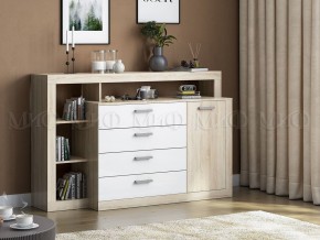 Ангара Комод (Белый глянец/Сонома) в Урае - uray.ok-mebel.com | фото 2
