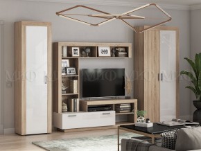 Ангара Центральная секция (Белый глянец/Сонома) в Урае - uray.ok-mebel.com | фото 3