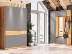 АВИНЬОН Прихожая Пенал (Дуб Крафт золотой/Графит серый) в Урае - uray.ok-mebel.com | фото 4