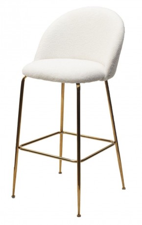 Барный стул GLADE NINI-01 Белый, teddy / золотой каркас М-City в Урае - uray.ok-mebel.com | фото