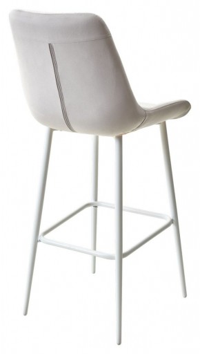 Барный стул ХОФМАН, цвет H-09 Светло-серый, велюр / белый каркас М-City в Урае - uray.ok-mebel.com | фото 4