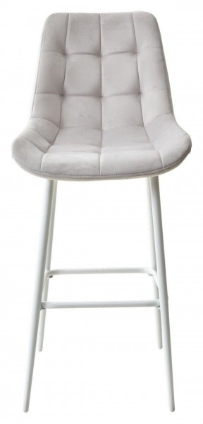 Барный стул ХОФМАН, цвет H-09 Светло-серый, велюр / белый каркас М-City в Урае - uray.ok-mebel.com | фото 6