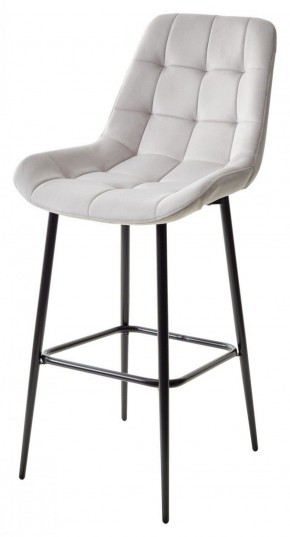 Барный стул ХОФМАН, цвет H-09 Светло-серый, велюр / черный каркас М-City в Урае - uray.ok-mebel.com | фото 1