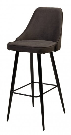 Барный стул NEPAL-BAR ГРАФИТ #14, велюр/ черный каркас (H=78cm) М-City в Урае - uray.ok-mebel.com | фото