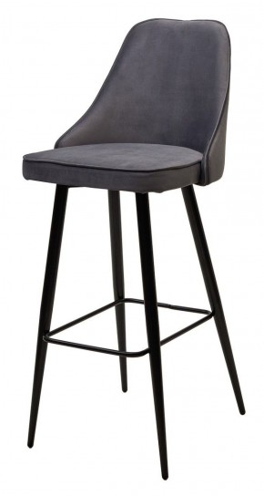 Барный стул NEPAL-BAR СЕРЫЙ #27, велюр/ черный каркас (H=78cm) М-City в Урае - uray.ok-mebel.com | фото