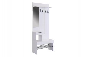 БАСКО Прихожая К10 (белое дерево) в Урае - uray.ok-mebel.com | фото 2