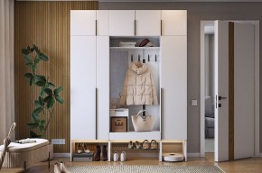 БАСКО Прихожая К9 (белое дерево) в Урае - uray.ok-mebel.com | фото 2