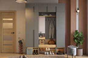 БАСКО Прихожая К9 (графит) в Урае - uray.ok-mebel.com | фото 2