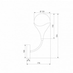 Бра Eurosvet Calyx 60168/1 латунь в Урае - uray.ok-mebel.com | фото 3