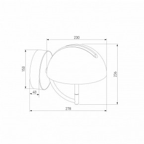 Бра Eurosvet Emisfero 50083/1 LED золото в Урае - uray.ok-mebel.com | фото 3