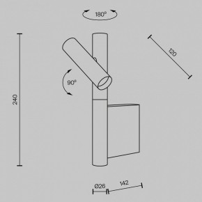Бра Maytoni Utility MOD433WL-L3BS3K в Урае - uray.ok-mebel.com | фото 4