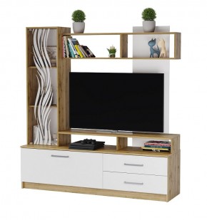 ДАРЬЯ Гостиная (Дуб Вотан/Белый глянец) в Урае - uray.ok-mebel.com | фото 4