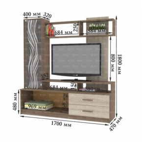 ДАРЬЯ Гостиная (Дуб Вотан/Белый глянец) в Урае - uray.ok-mebel.com | фото 8