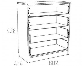 Детская Акварель Комод НМ 013.71-01 М (Капучино/Дуб Сонома) в Урае - uray.ok-mebel.com | фото 3