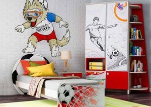 Кровать для детской Кр-33 Футбол в Урае - uray.ok-mebel.com | фото 3