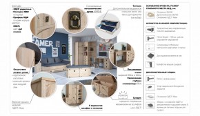 Детская  Система Валенсия Шкаф 2д2ящ Дуб сонома в Урае - uray.ok-mebel.com | фото 4