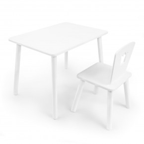 Детский комплект стол и стул «Корона» Rolti Baby (белый/белый, массив березы/мдф) в Урае - uray.ok-mebel.com | фото