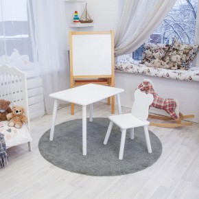 Детский комплект стол и стул «Мишка» Rolti Baby (белый/белый, массив березы/мдф) в Урае - uray.ok-mebel.com | фото 2