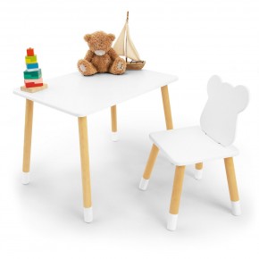 Детский комплект стол и стул «Мишка» Rolti Baby (белый/береза, массив березы/мдф) в Урае - uray.ok-mebel.com | фото 2