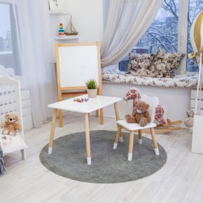 Детский комплект стол и стул «Мишка» Rolti Baby (белый/береза, массив березы/мдф) в Урае - uray.ok-mebel.com | фото 6