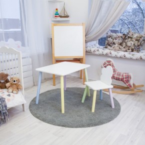 Детский комплект стол и стул «Облачко» Rolti Baby (белый/цветной, массив березы/мдф) в Урае - uray.ok-mebel.com | фото 2