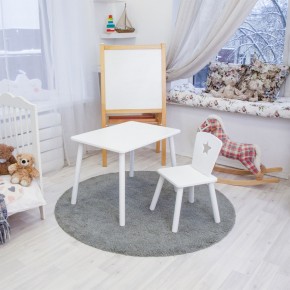 Детский комплект стол и стул «Звезда» Rolti Baby (белый/белый, массив березы/мдф) в Урае - uray.ok-mebel.com | фото 2