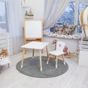 Детский комплект стол и стул «Звезда» Rolti Baby (белый/береза, массив березы/мдф) в Урае - uray.ok-mebel.com | фото 3