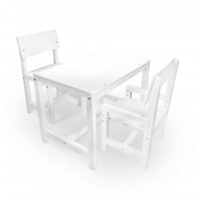 Детский растущий комплект стол и два стула  Я САМ "Лофт" (Белый, Белый) в Урае - uray.ok-mebel.com | фото 1
