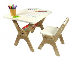 Детский растущий стол-парта и стул Я САМ "Умка" (Дуб/Серый) в Урае - uray.ok-mebel.com | фото 4