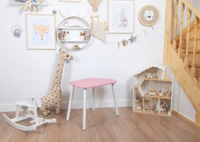 Детский стол Rolti Baby «Облачко»  (розовый/белый, массив березы/мдф) в Урае - uray.ok-mebel.com | фото