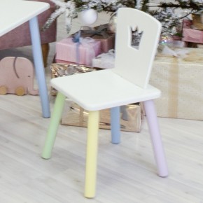 Детский стул Корона (Белый/Белый/Цветной) в Урае - uray.ok-mebel.com | фото 1