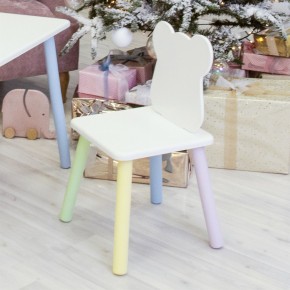 Детский стул Мишутка (Белый/Белый/Цветной) в Урае - uray.ok-mebel.com | фото
