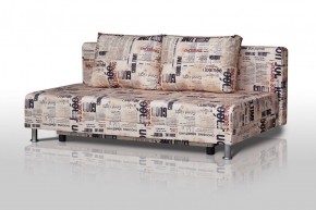 Диван-кровать Комфорт без подлокотников Принт "Gazeta" (2 подушки) в Урае - uray.ok-mebel.com | фото