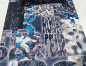 Диван-кровать Комфорт ЛАЙТ без подлокотников (2 подушки) Принт темный "ROCK" в Урае - uray.ok-mebel.com | фото 3
