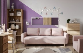 Диван-кровать Тулисия светло-розовый, ткань рогожка в Урае - uray.ok-mebel.com | фото 1